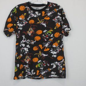 Vintage Space Jam TOON Squad All Over Print Small Short Sleeve Shirt